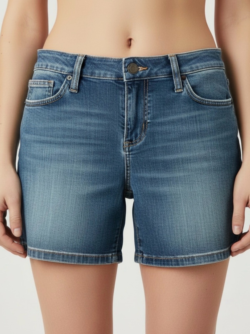 Joe's Jeans Mid-Rise Blue Denim Shorts